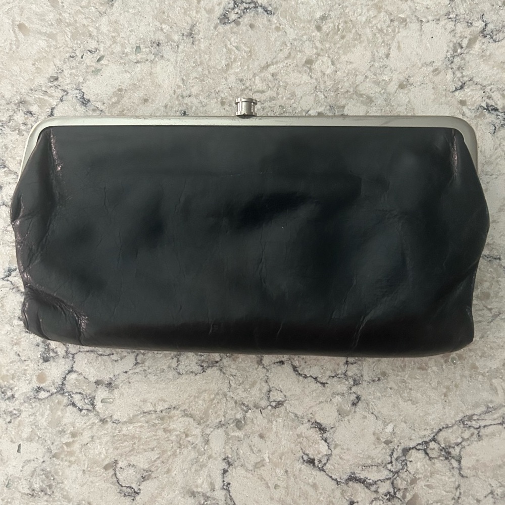 Hobo Black Leather Wallet/Clutch